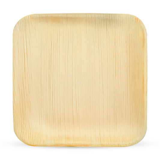 Medium 20cm (8") Square Palm Leaf Plates