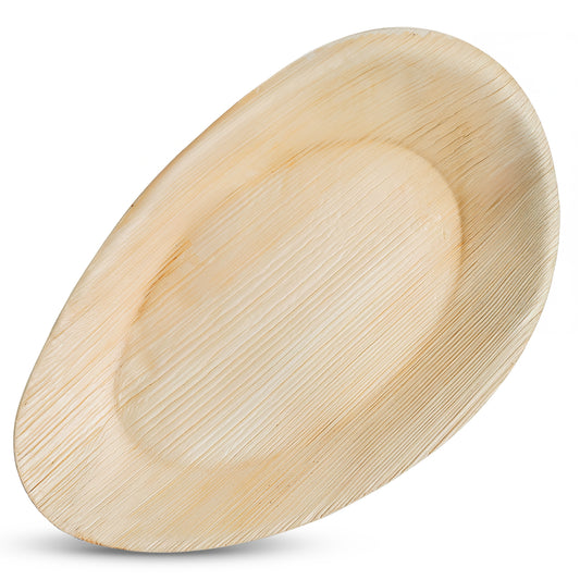 Palm Leaf 10" "Egg" Shape Plate
