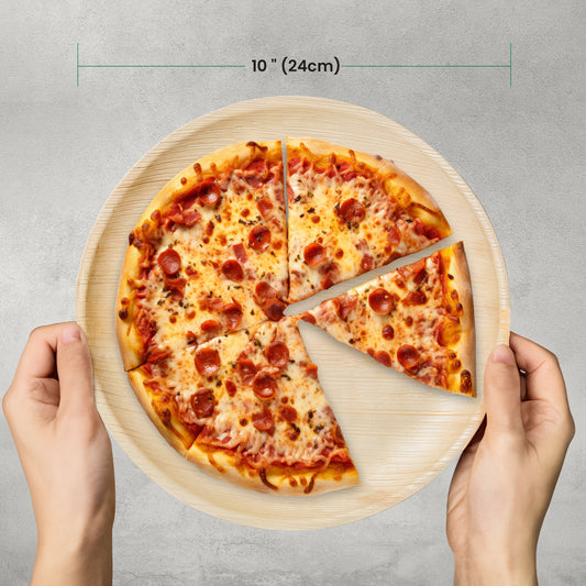 Large 25cm (10") Round Palm Leaf Plates