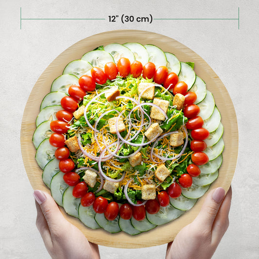 X-Large 30cm (12") Round Palm Leaf Plates