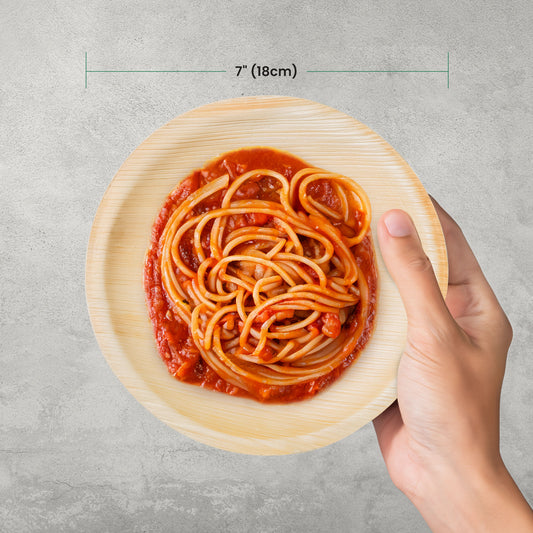 Small 18cm (7") Round Palm Leaf Plates