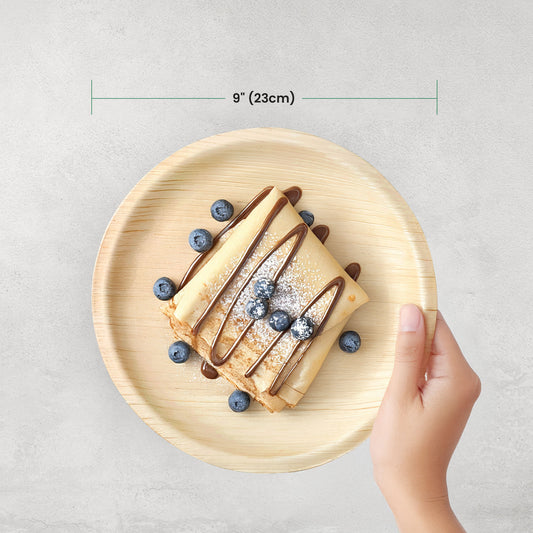 Large 23cm (9") Round Palm Leaf Plates