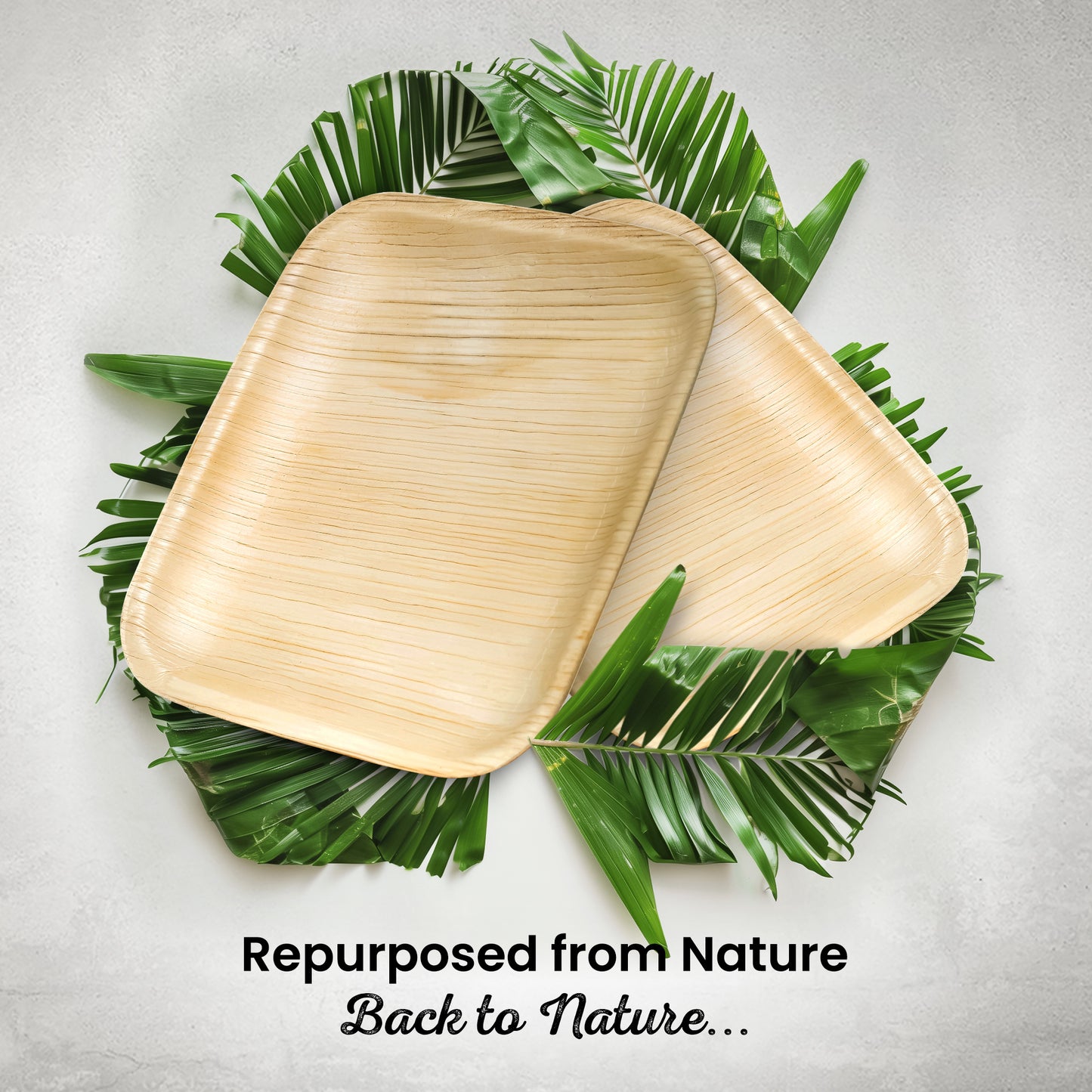 Small 18cm (7") Square Palm Leaf Plates