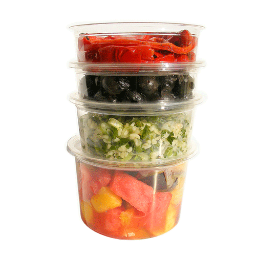 Compostable Cornstarch Deli Pot 8oz - 50 Pack