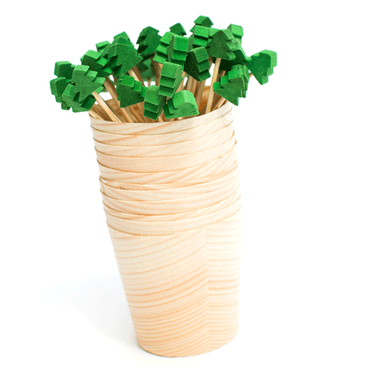 Green Fir Tree Picks - Pack of 100