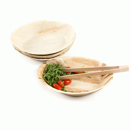 Palm Leaf 12" Salad/Serving Bowl - 10 pack