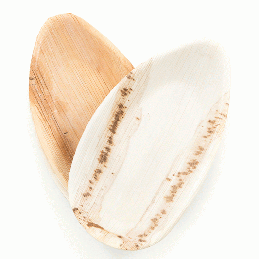 Palm Leaf 12" "Egg" Shape Plate