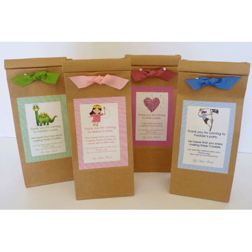 Personalised Cookie Party Bags - Monsters Label
