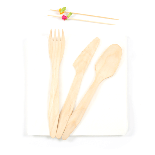 Premium Waxed Birch Forks - Pack of 100