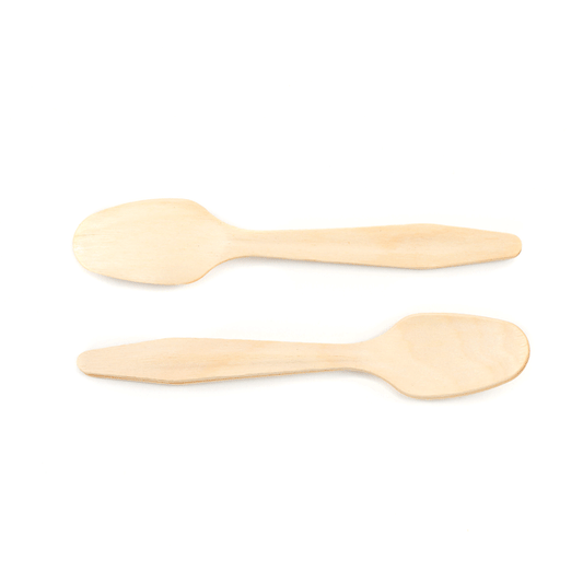 Premium Waxed Birch Spoons - Pack of 100
