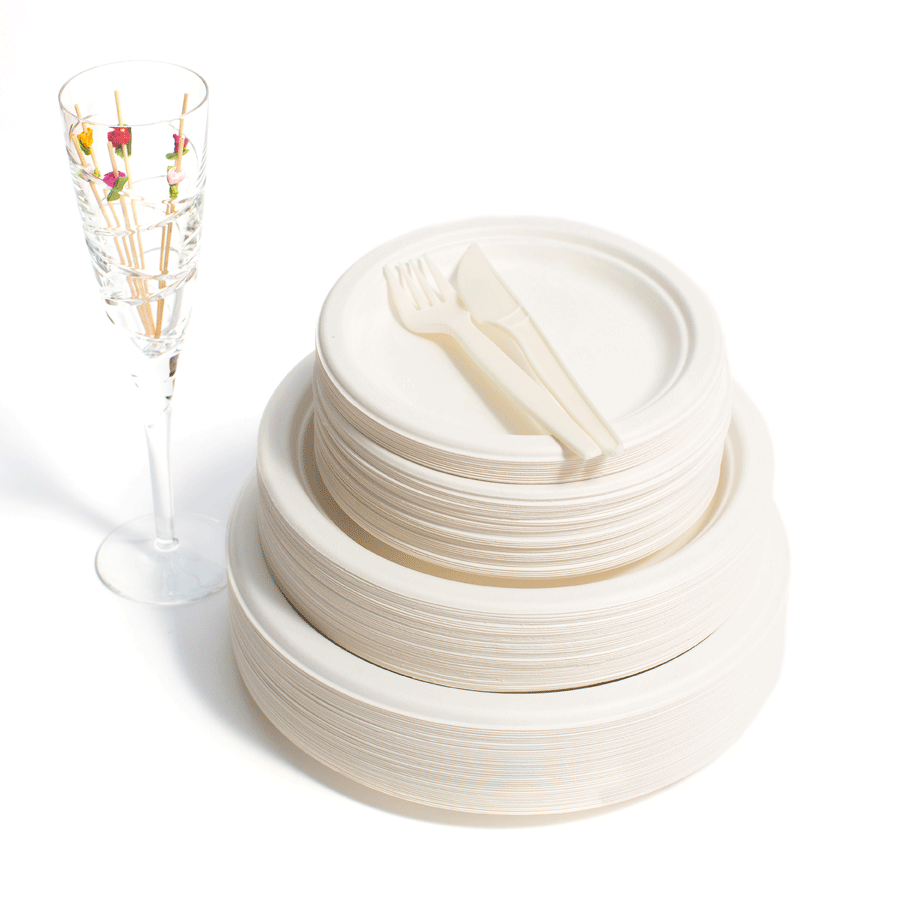 Sugar Cane Dinner Plates 10" - 50 Pack