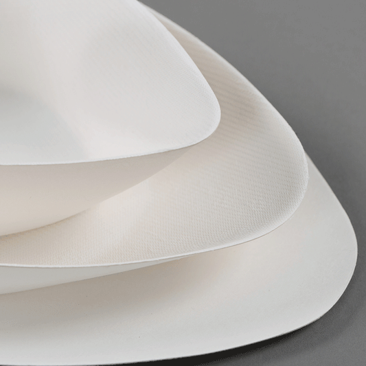 Sugarcane Plates/Bowl by Sucadrop, Teardrop Small - Pack of 50