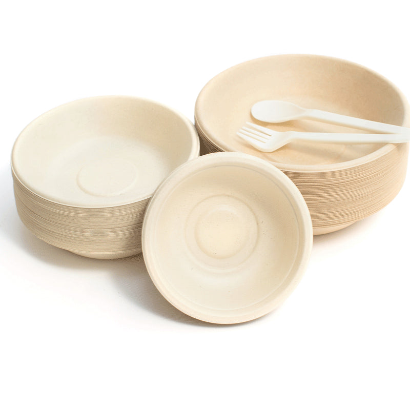 Wheat Fibre Pulp Bowls - 350ml - 50 Pack