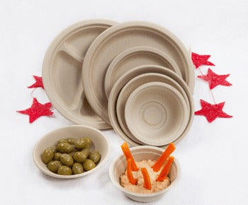 Natural Wheat Fibre Plates and Bowls