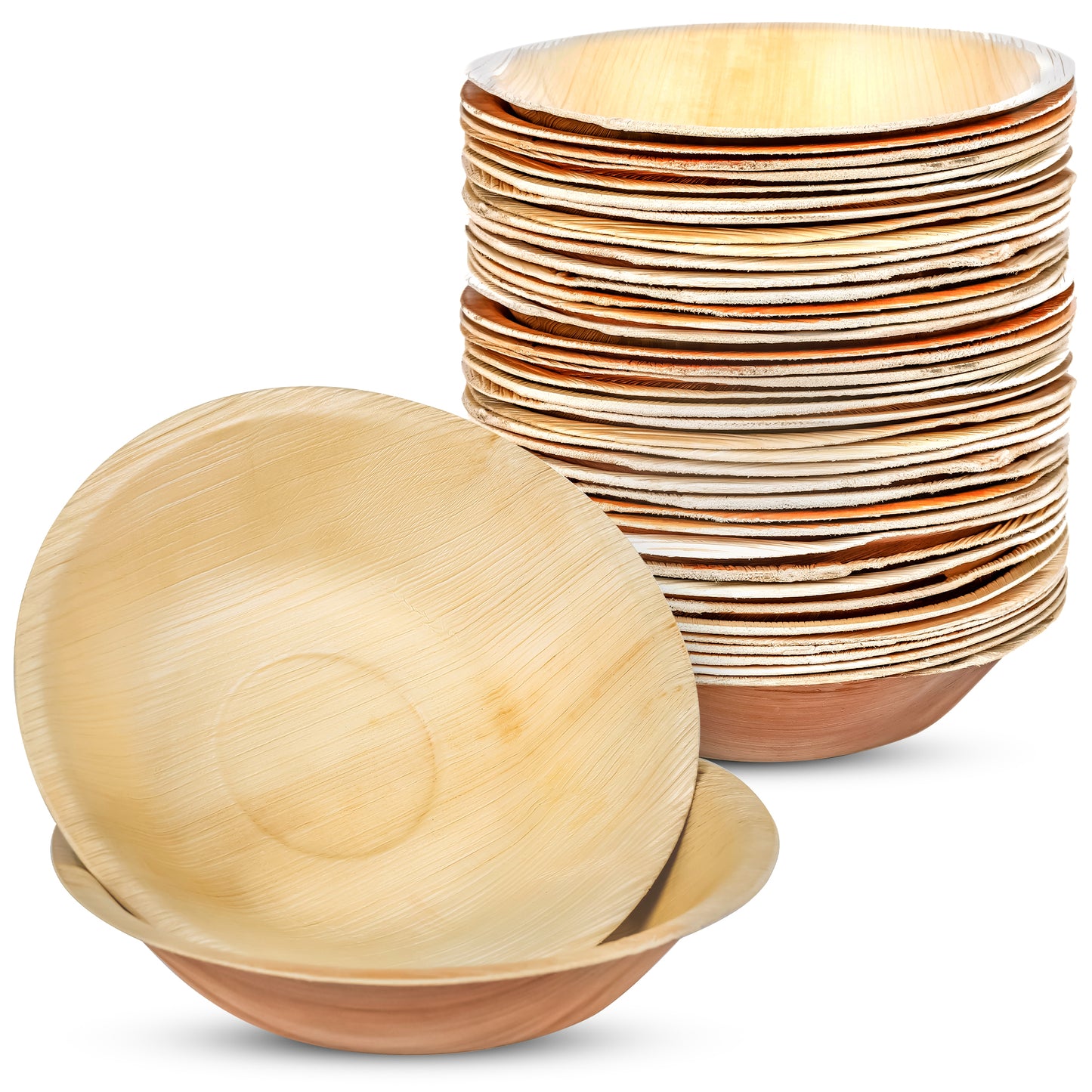 Large 19cm (8") Round Palm Leaf Bowls