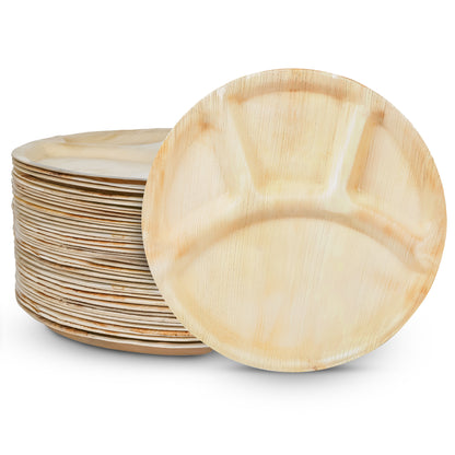 4 Compartment 30cm (12") Disposable Plates