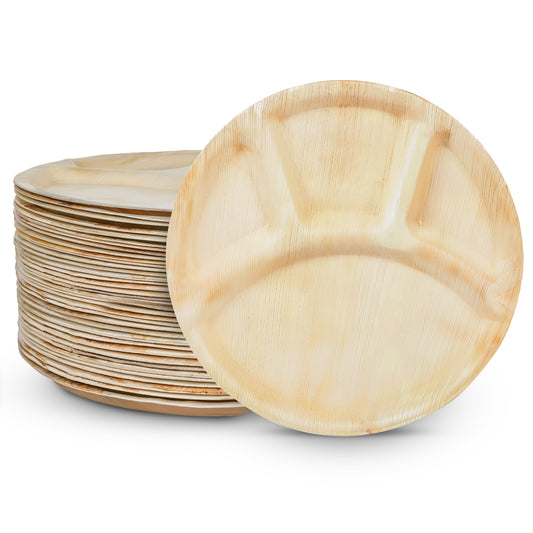 4 Compartment 30cm (12") Disposable Plates