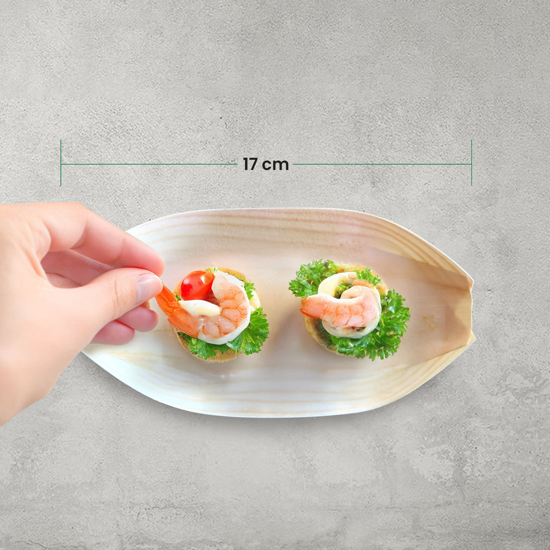Medium 17cm Pinewood Disposable Food Boats