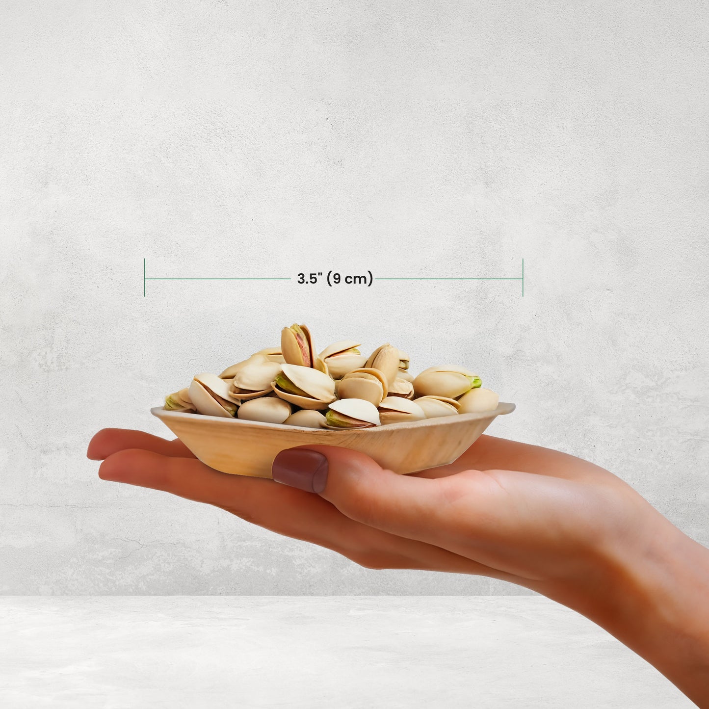 Small 9cm (3.5") Square Palm Leaf Bowls