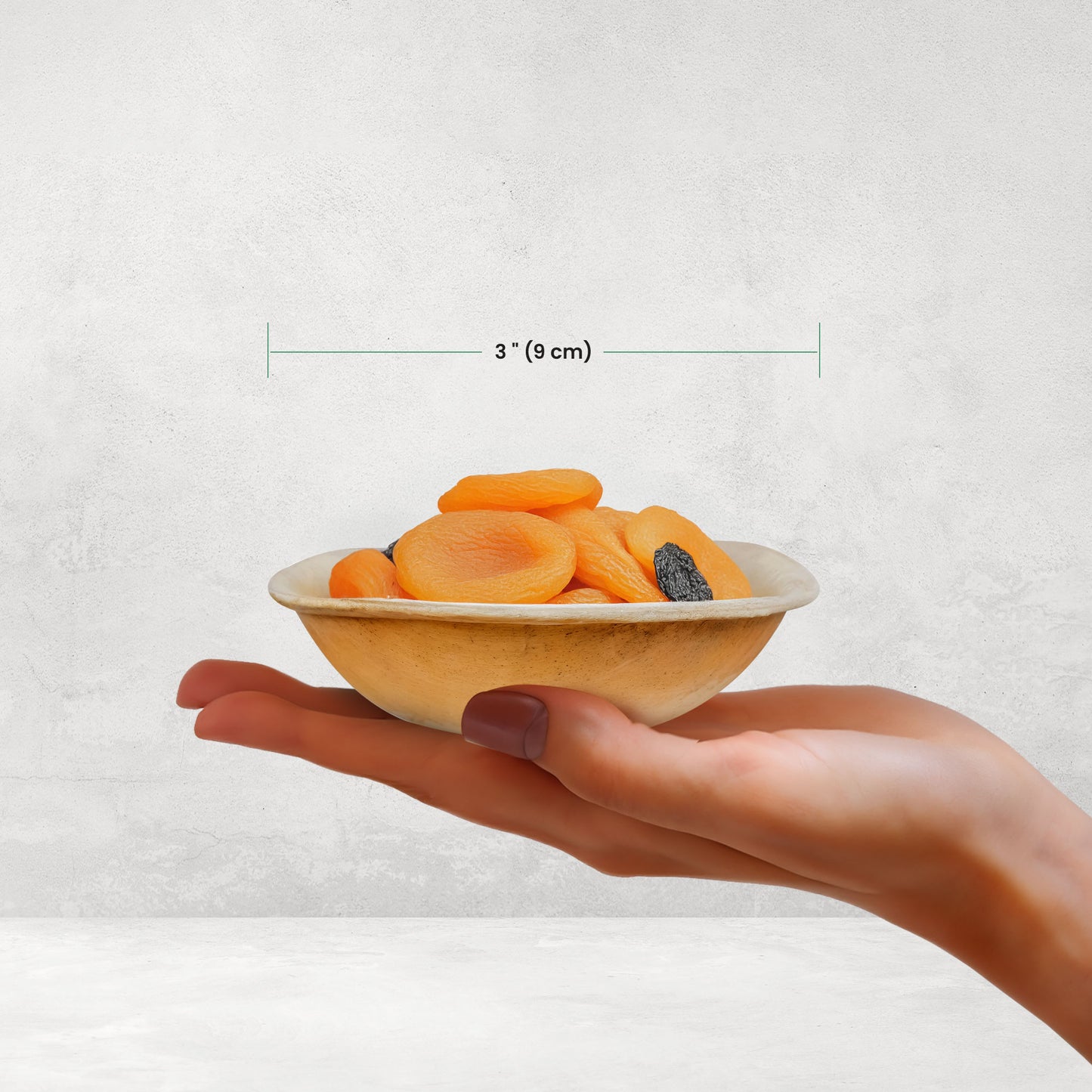 Small 9cm (3") Round Palm Leaf Bowls