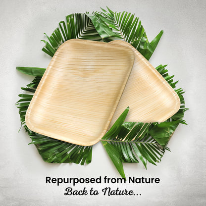 Small 15cm (6") Square Palm Leaf Plates