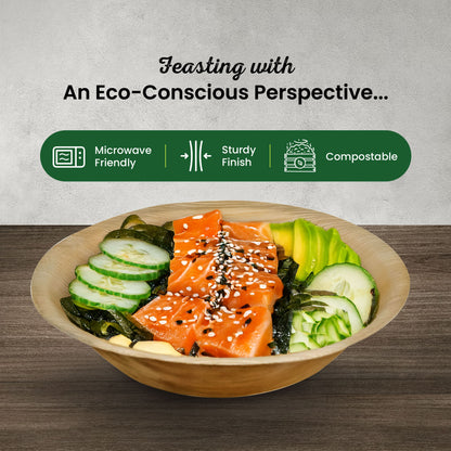 Large 19cm (8") Round Palm Leaf Bowls