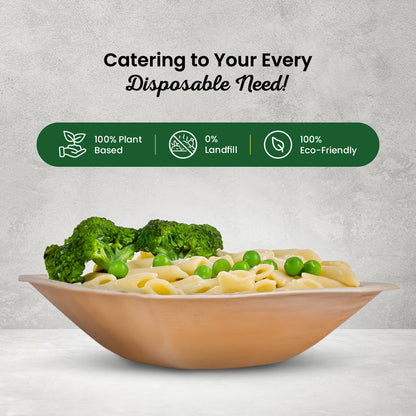 Large 18cm (7") Square Palm Leaf Bowls