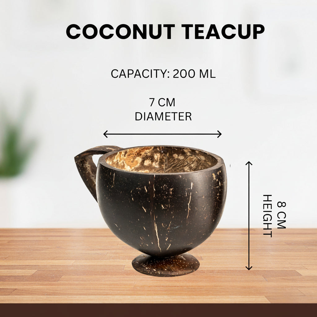 Natural Tea Cup With Handle 200ml