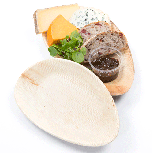 Palm Leaf 10" "Egg" Shape Plate