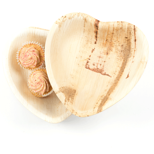 Palm Leaf 6" Heart Shaped Bowl