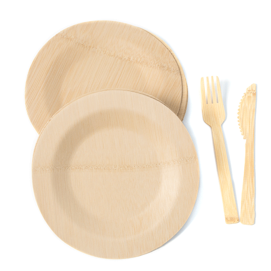 Bamboo Plates: Small Round-pack of 25
