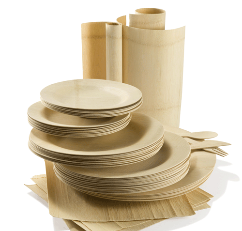 Bamboo Plates: Large Round-pack of 25