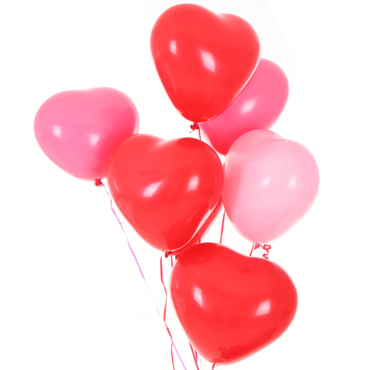 Biodegradable Balloons: Pink/Red/White Heart (10 pack)