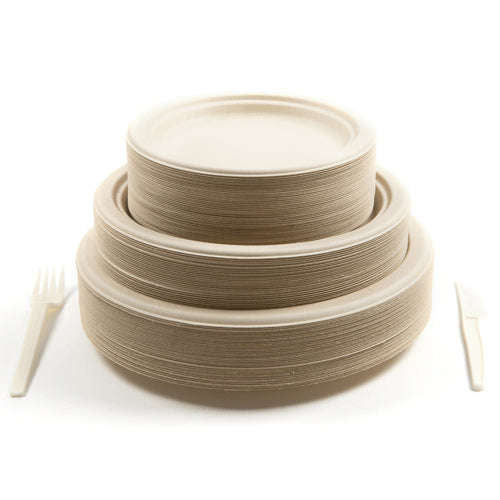 Wheat Fibre Pulp Plates 10" - 50 Pack