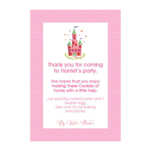 Personalised Cookie Party Bags - Enchanted Castle Label