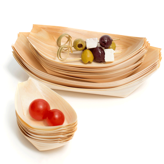 Disposable Wooden Boat - Medium 19cm Pack of 50