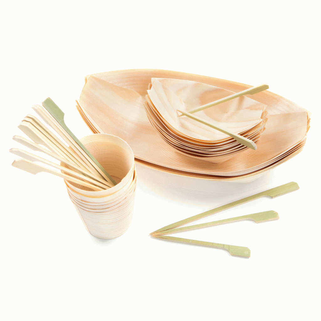 Disposable Wooden Boat - Small 12cm Pack of 50