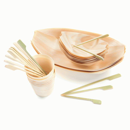 Disposable Wooden Boat - Small 12cm Pack of 50