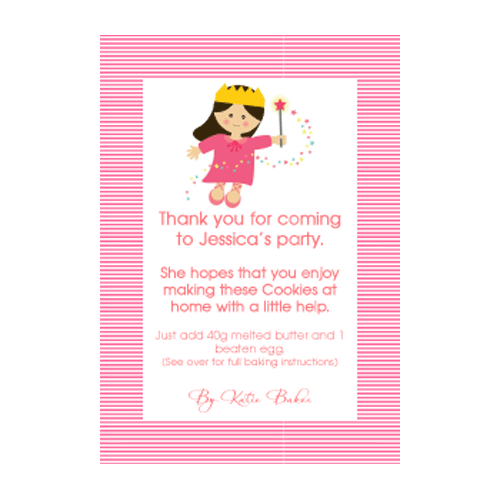Personalised Cookie Party Bags - Fairy Label