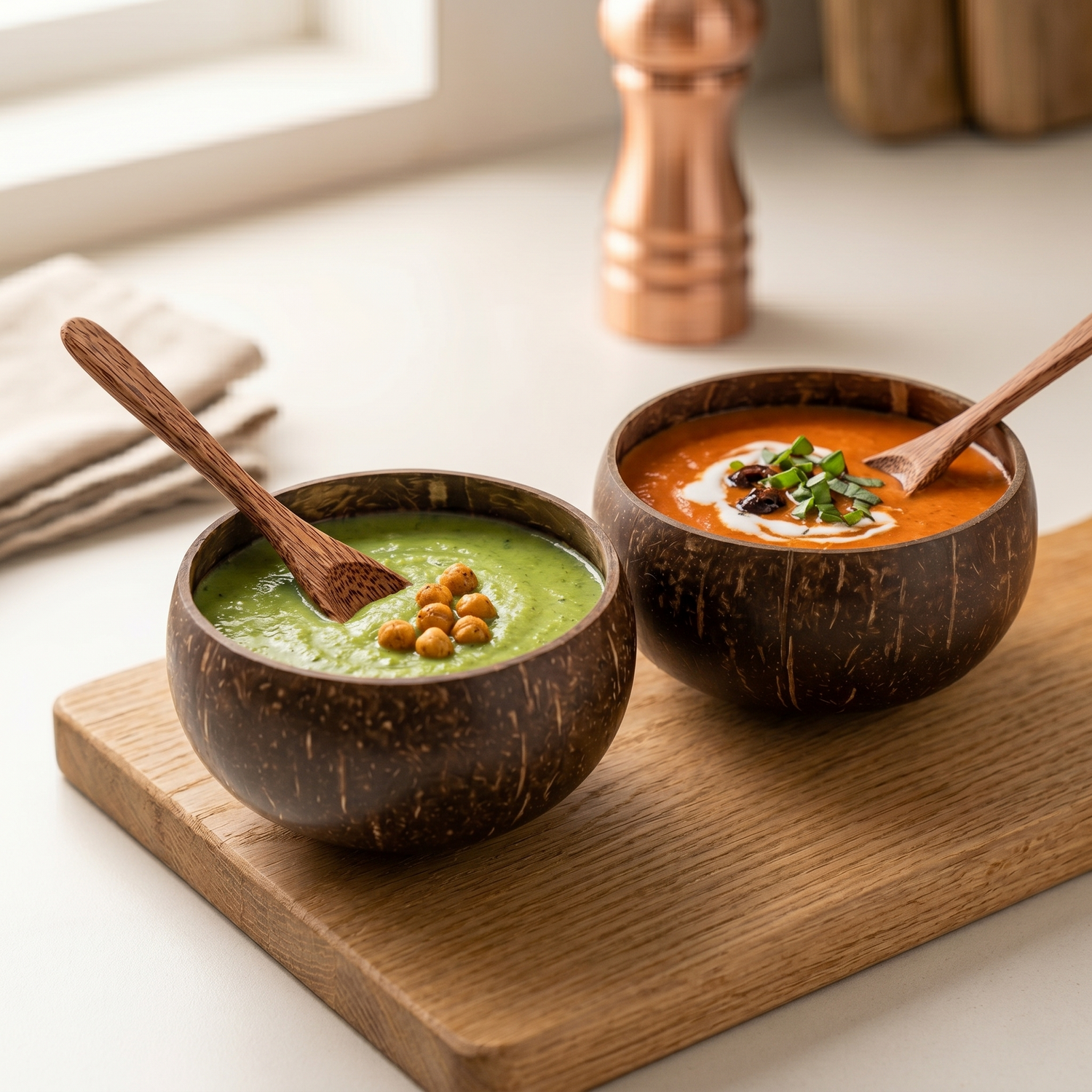 Artisan Jumbo Coconut Bowl with Coconut Wood Spoon