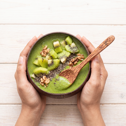 Artisan Jumbo Coconut Bowl with Coconut Wood Spoon