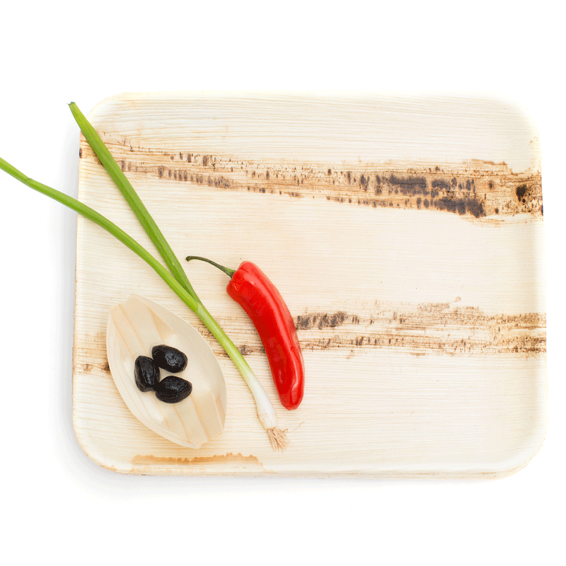 Palm Leaf 12" x 10" Rectangular Platter - Case of 100