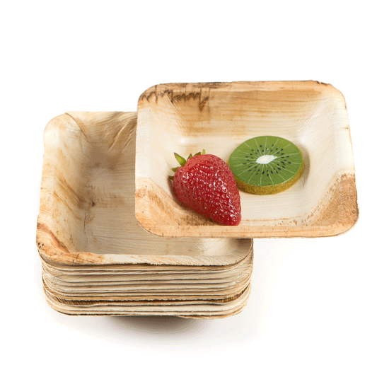 Palm Leaf 5" Square Dip Bowl