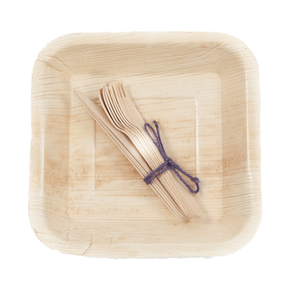 Palm Leaf 8" Square Plate/Dish