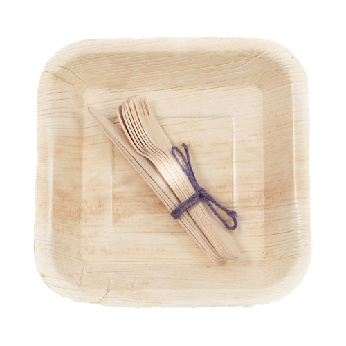 Palm Leaf 8" Square Plate/Dish