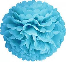 Pom Pom 35cm - Aqua Blue