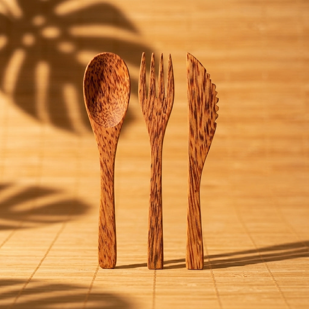 Wooden Cutlery 3 pc set