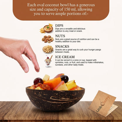 Polished Coconut Oval Bowl 200ml
