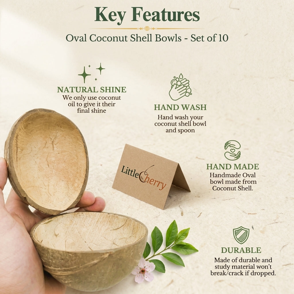 Natural Coconut Oval Bowl 200ml