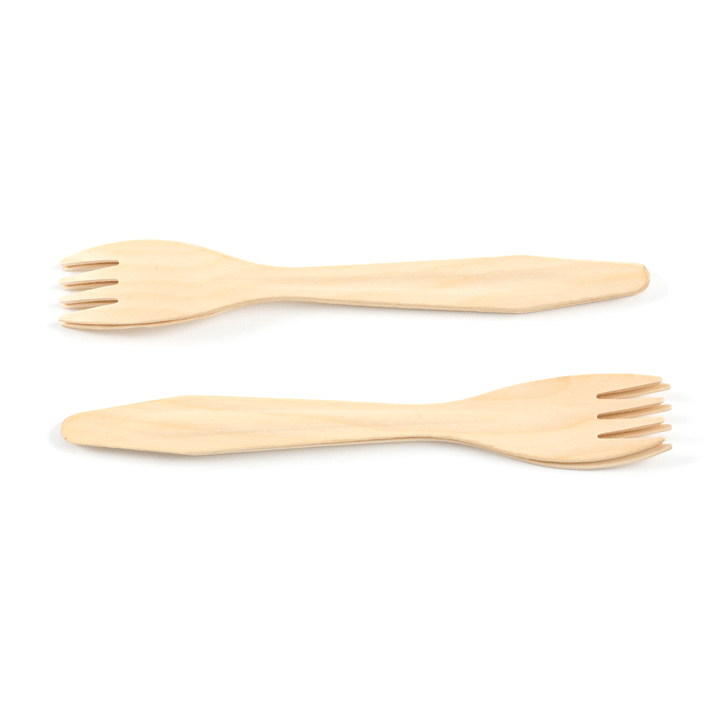 Premium Waxed Birch Forks - Pack of 100